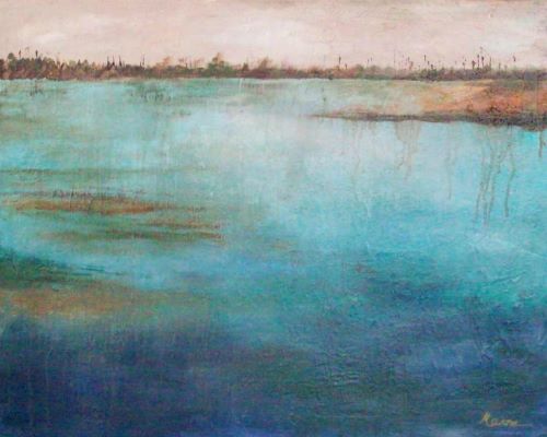 painting of a body of water by Marne Jensen