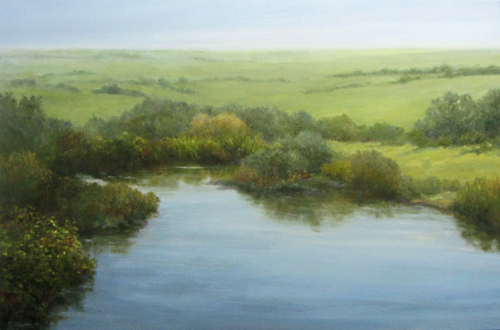 oil waterscape by Elizabeth McLaren