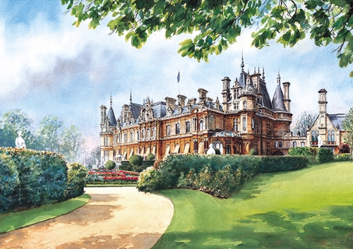watercolor painting of Waddeston Terrace by Brian Crosby