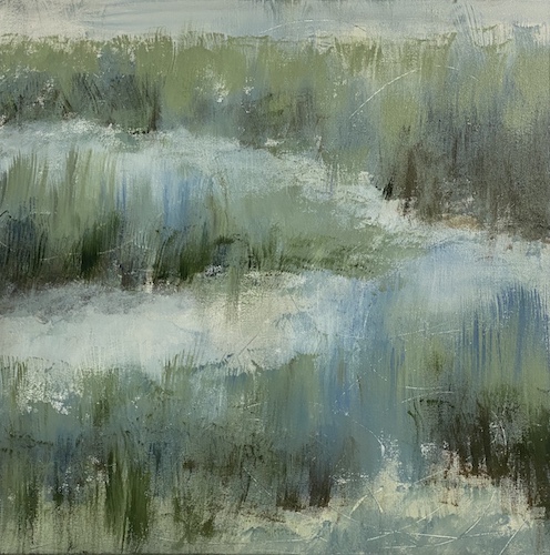 abstract painting of marshes by Juanita Bellevance