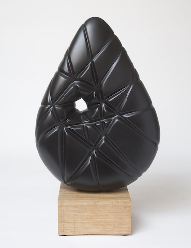 black stoneware abstract sculpture by Jane Hibbert