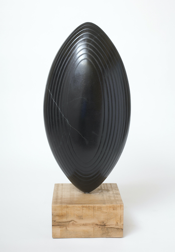 black soapstone abstract sculpture by Jane Hibbert