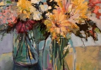 painting of floral arrangements by Marjorie Mae Broadhead