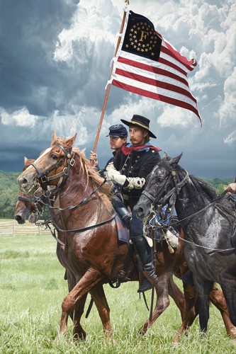 oil painting of General Custer by Bruce K. Lawes