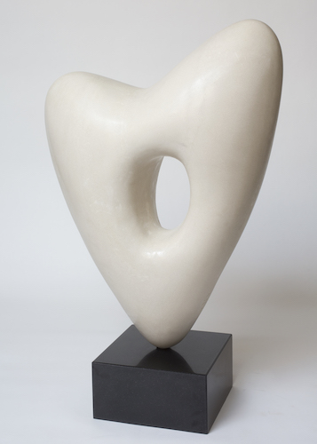 white stoneware abstract sculpture by Jane Hibbert