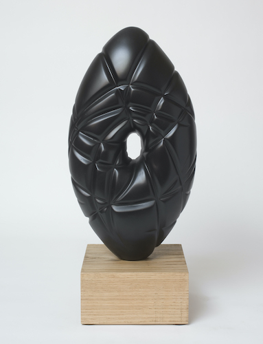 black stoneware abstract sculpture by Jane Hibbert