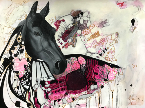 abstract/realistic painting of a horse by Marti Leroux