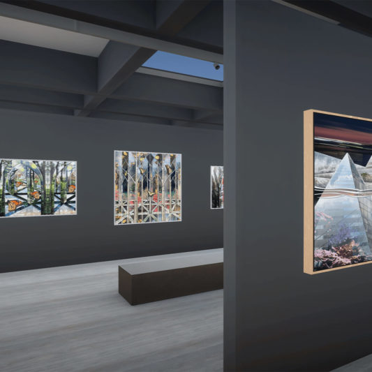 Touring a virtual 3D art gallery