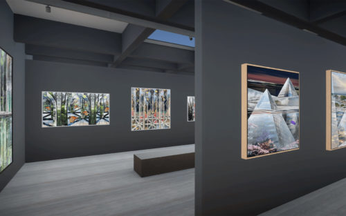 Touring a virtual 3D art gallery