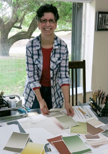 Artist Deborah Perlman in her studio