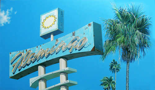painting of the Flaming sign by James "Kingneon" Gucwa