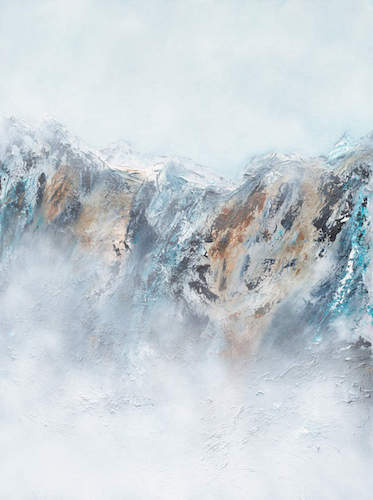 abstract mountain painting by Guy Trinquet