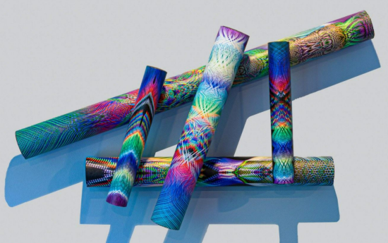 abstract sculptural photographic tubes by Barry Tarr