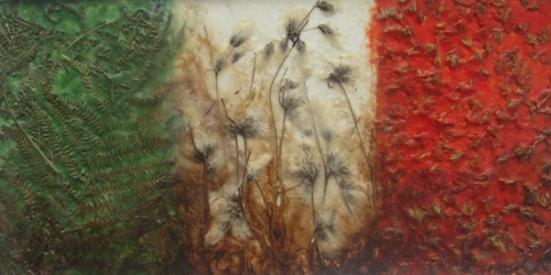 abstract encaustic painting by Rosemarie Langtry