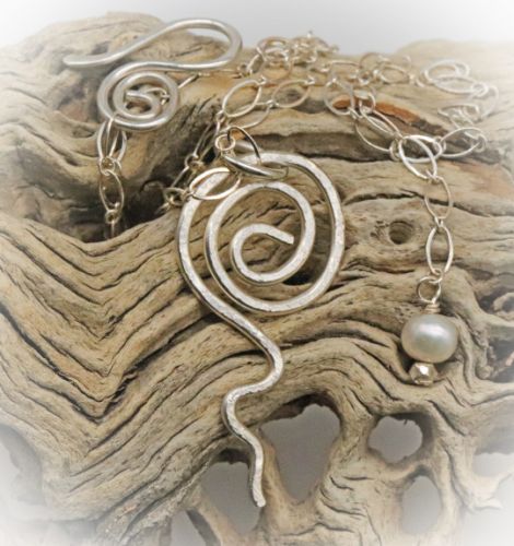 silver spiral pendant by Alene Geed