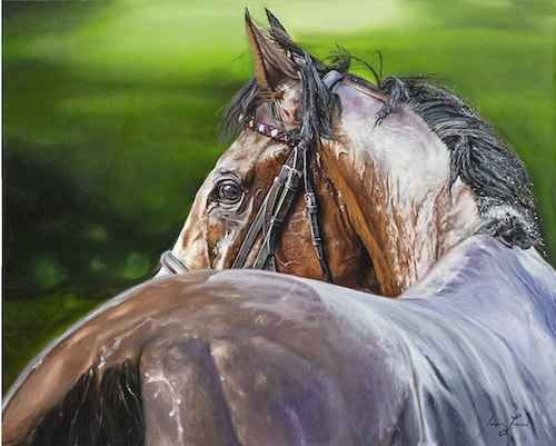 painting of a horse by Jessica Leonard