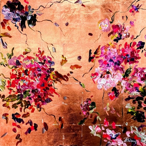 abstract floral painting by Ute Bivona