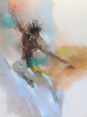 painting of a dancer by Richard S. Johnson