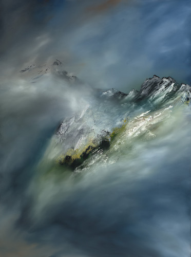 abstract mountain painting by Guy Trinquet