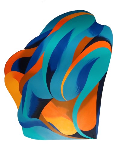 abstract shaped painting by Mark E. Weleski