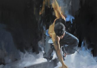 painting of a dancer by Richard S. Johnson
