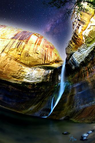 photograph of a waterfall by John Philip Stratton