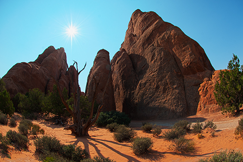 photograph of a sand arch by John Philip Stratton