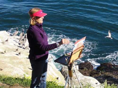 artist Ilse Taylor Hable painting en plein air