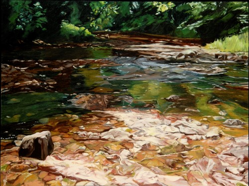 landscape of a creek by Helen Vaughn