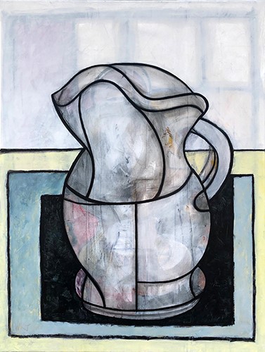 abstract painting of a pitcher by Wayne K. Johnson