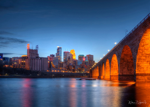 photograph of Stone Arch Bridge in Minneapolis, Minnesota by William Gillis