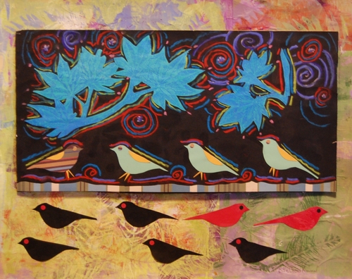 collage with birds by Beth Rommel