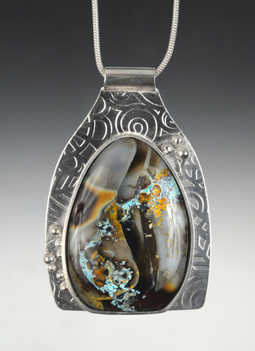 glass and silver pendant by Merrilee Harrigan