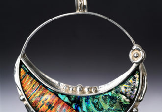 glass and silver pendant by Merrilee Harrigan