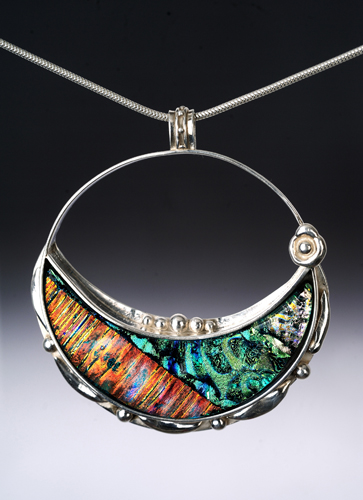 glass and silver pendant by Merrilee Harrigan