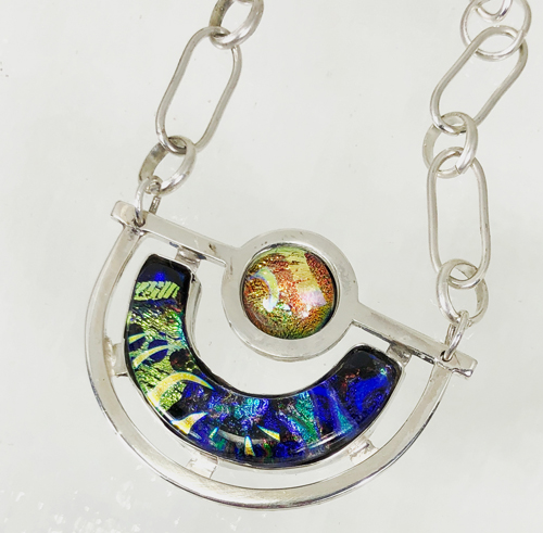 glass and silver pendant by Merrilee Harrigan