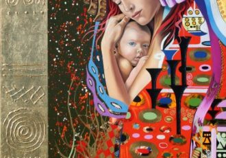 painting of a woman and baby by Graeme Stevenson