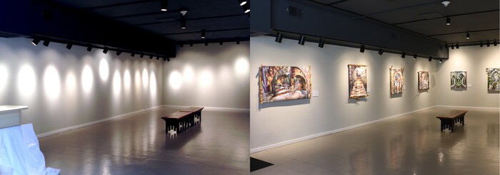 Before and after gallery exhibition