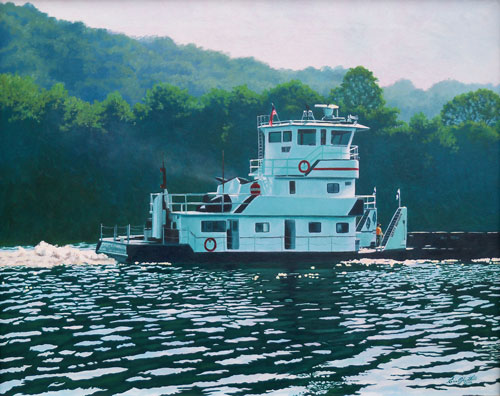 oil painting of a boat by Erin Pyles Webb