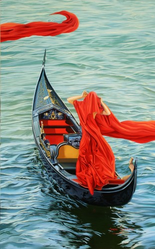 figurative painting of Venice by Graeme Stevenson