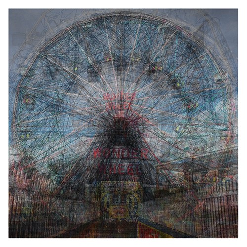 stacked photos of the Wonder Wheel by Jason Horowitz