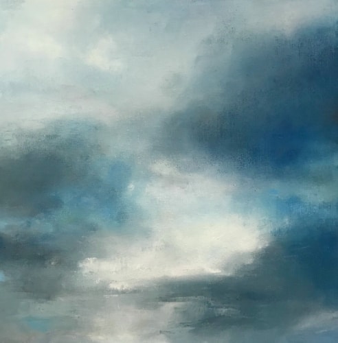 painting of the sky at dawn by Nathalie Freniere