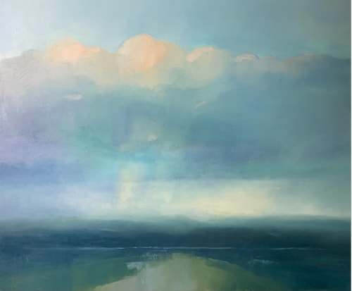 painting of the water and sky by Nathalie Freniere