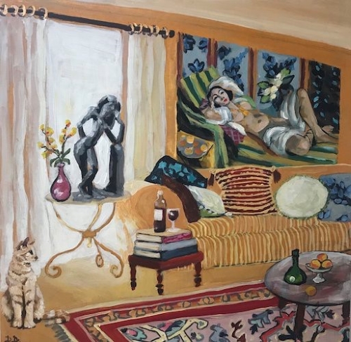 painting of an interior by Petra Pinn