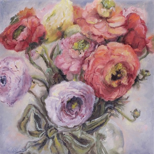 floral painting by Pamela Resnick