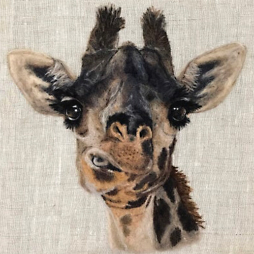 wool needle felted giraffe by Cherie Davidson
