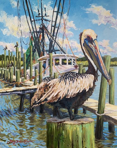 pelican painting by Sherry Strickland Martin