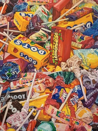 painting of retro candy by Katrina Swanson