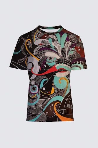 Abstract t-shirt designed by artist Eva Hunter