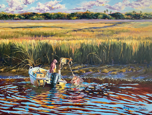 coastal figurative painting by Sherry Strickland Martin